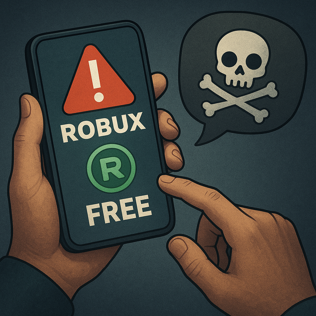 Imagem editorial com visual limpo para ganhar Robux grátis
