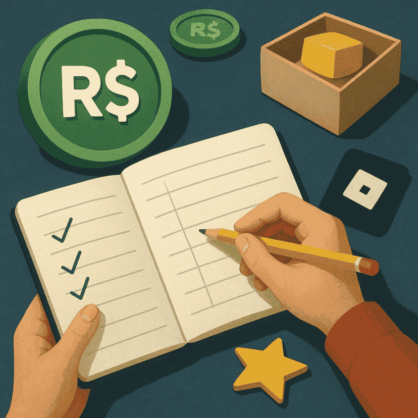Imagem editorial de produto para Roblox rewards